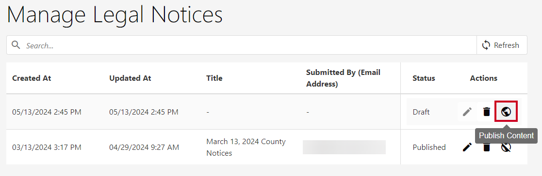 Publish HCMS Content.