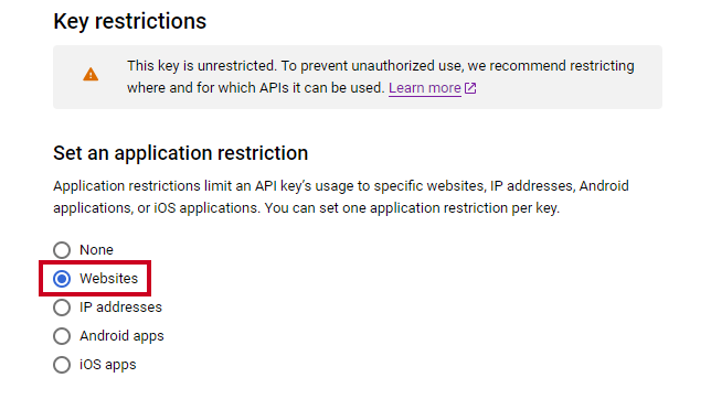 Restrictions Websites.