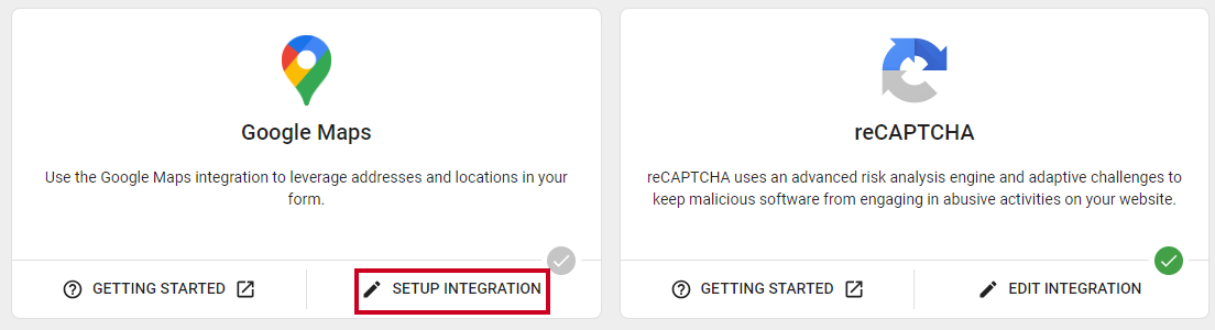 Google Maps Setup.