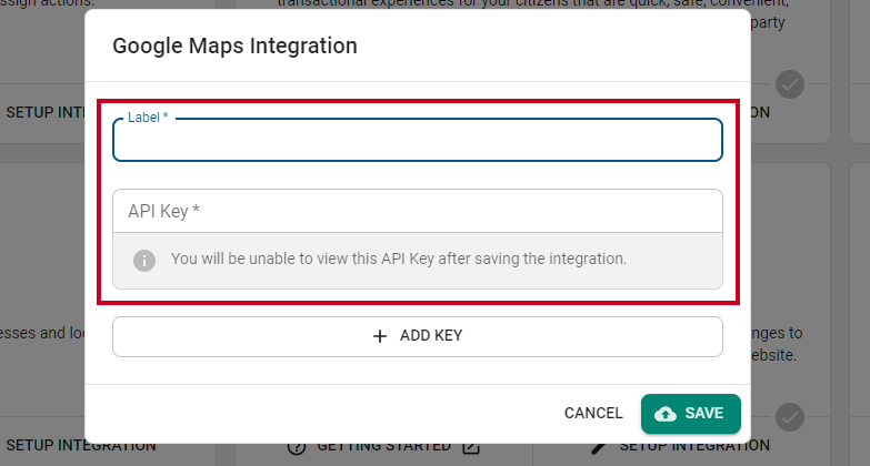 Google Maps Key.