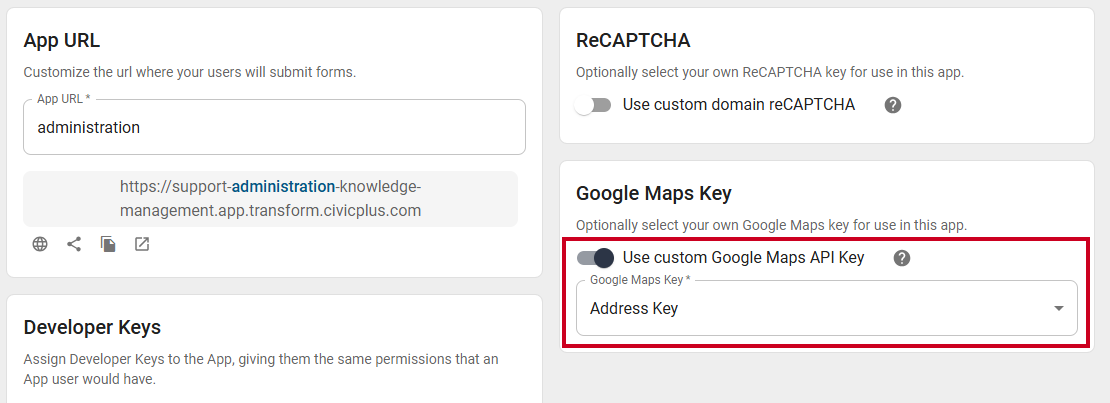 Use Custom Google Maps Key.