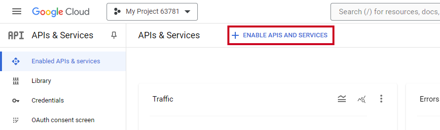 Enable APIs.