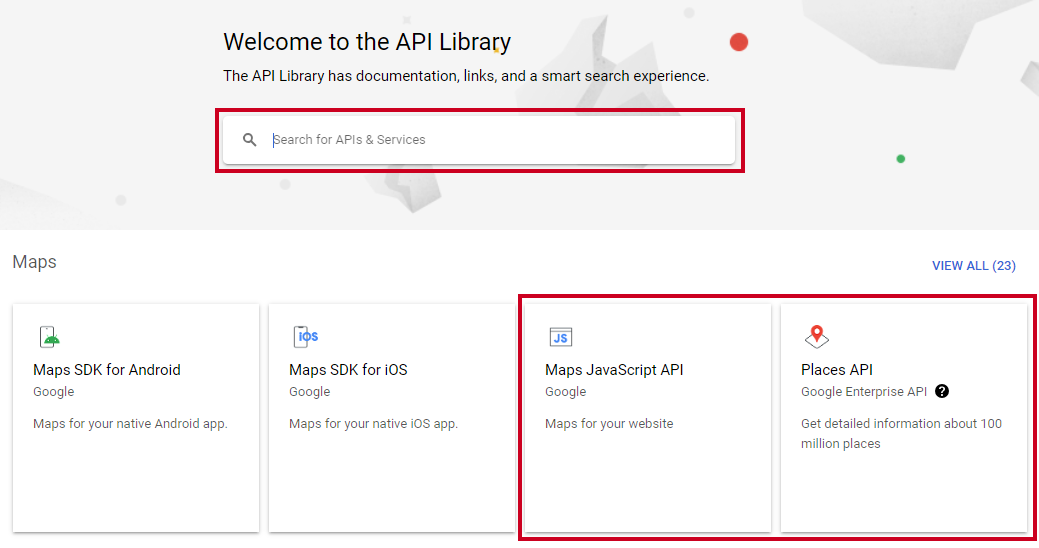 Search APIs.