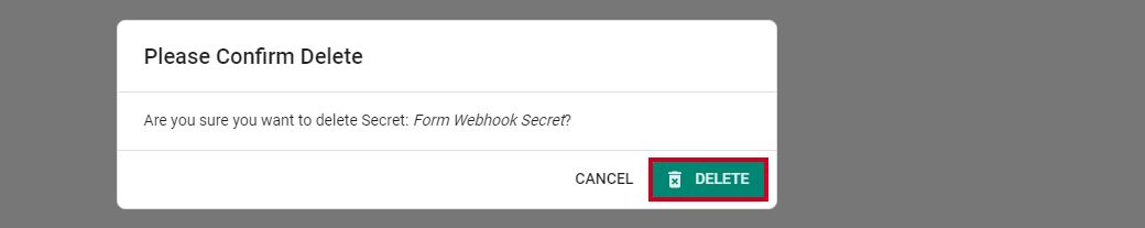 Delete confirmation.