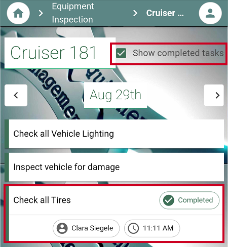 Show completed tasks.