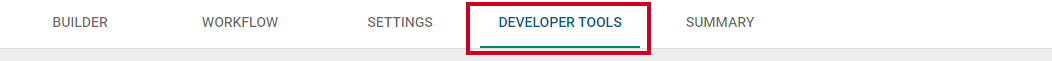 Developer Tools tab.