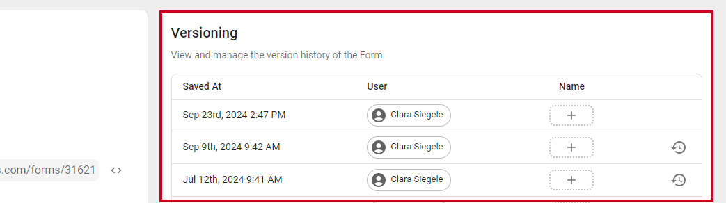 Form versioning.