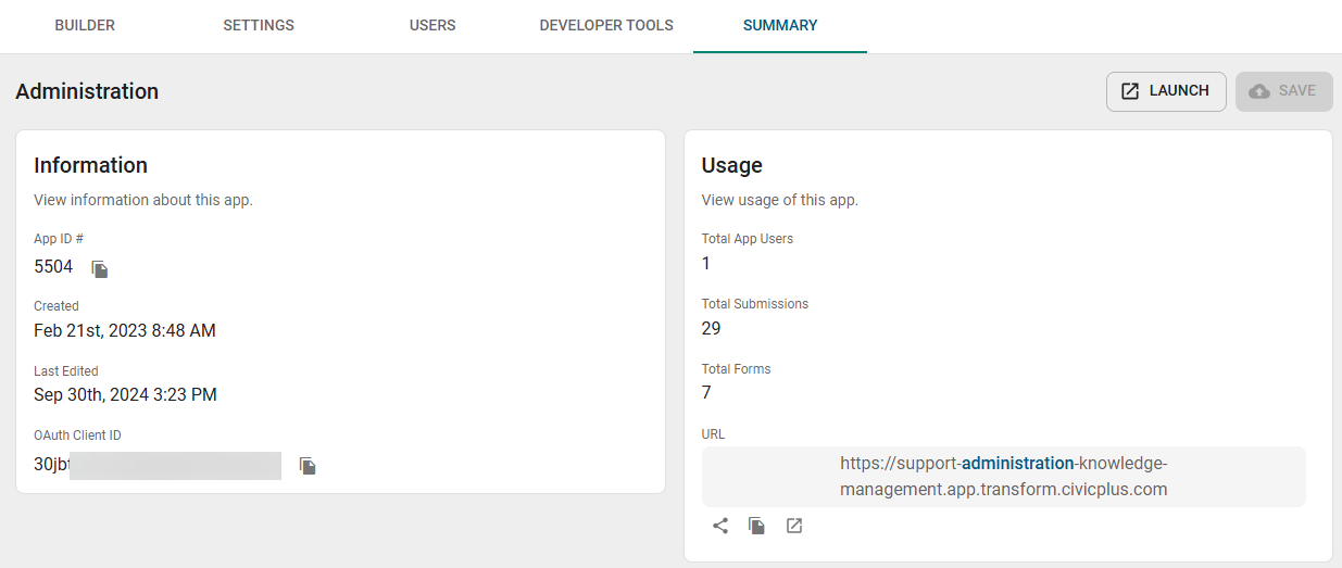 Summary tab.