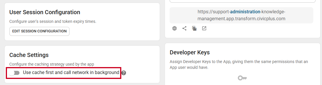 Use cache first and call network in background toggle.