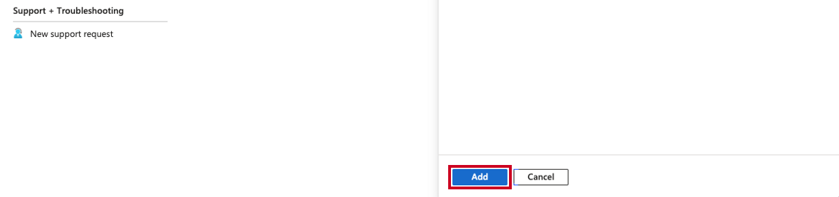 The Add button in the lower-right corner of the Add client secret flyout.