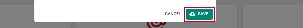 The green, rectangular Save button in the lower-right corner of the reCAPTCHA Modal.