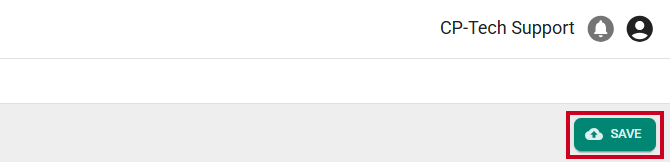 The green, rectangular Save button below the User Menu.