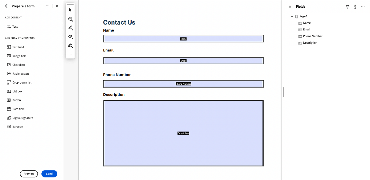 An example PDF with fillable fields.