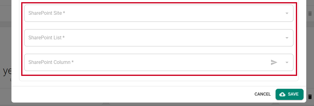 SharePoint fields.