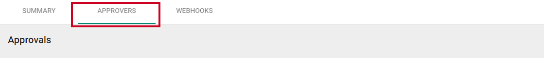 Approvers tab.