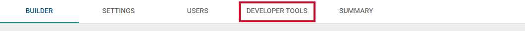 Developer tools tab.