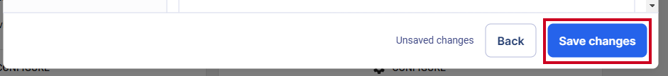 Save changes button.
