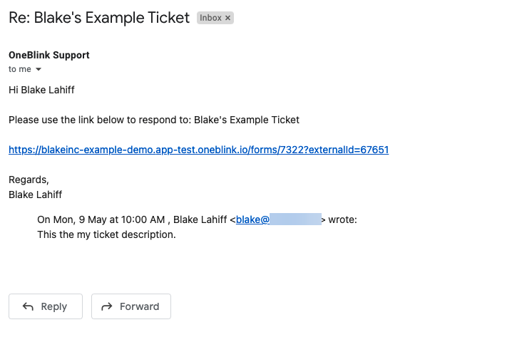 Example email.