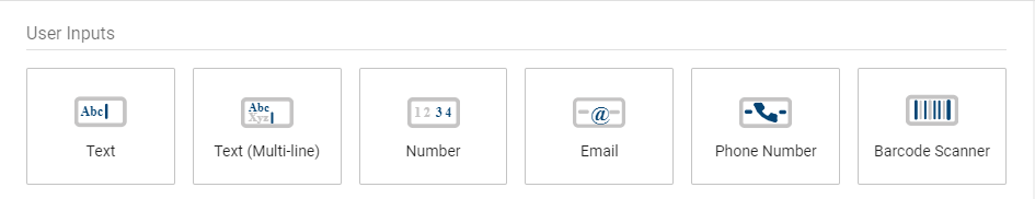 user input options