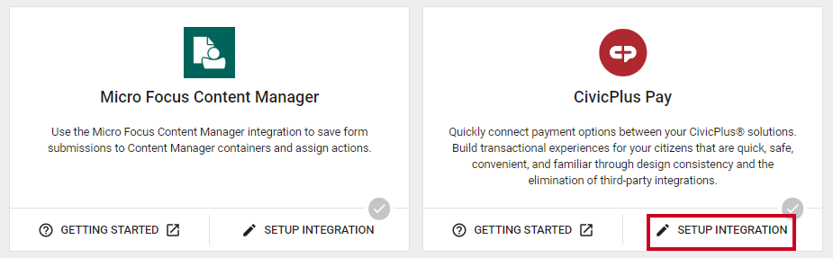 setup integration