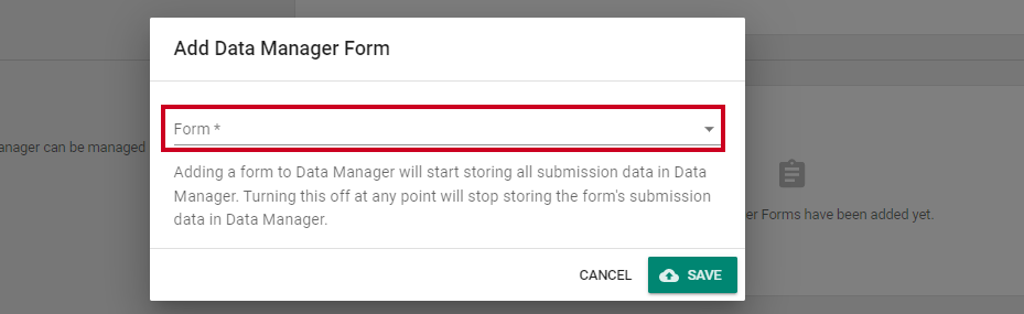 select form from list