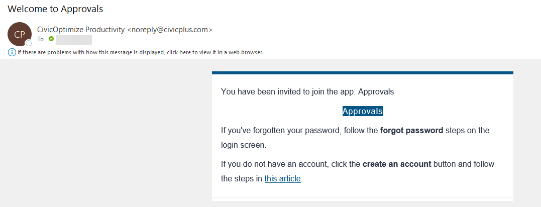 approvals email