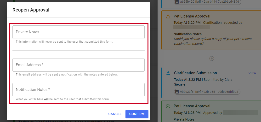reopen approval fields