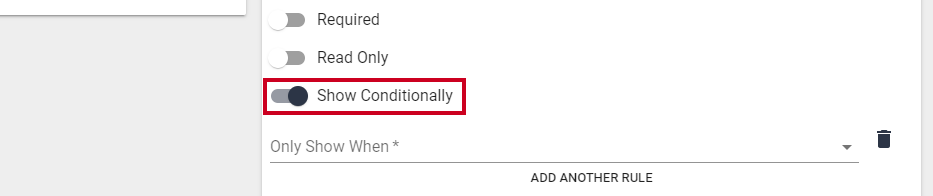 Show conditionally.