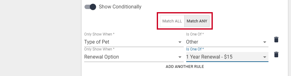Match all or any.