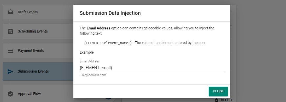 submission data injection