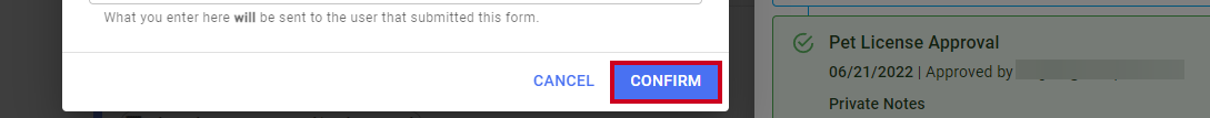 confirm