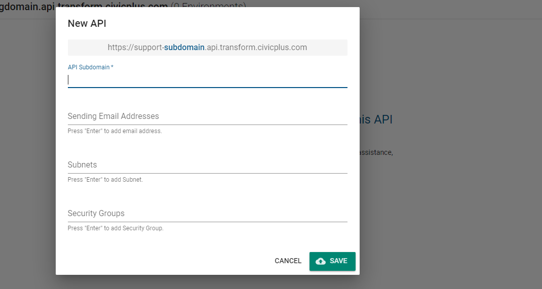 api fields